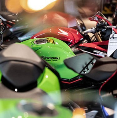 Nahaufnahme von Motorrädern
