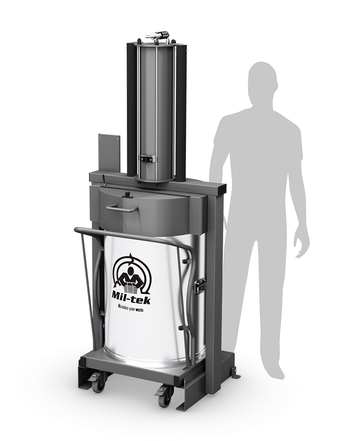 XP200S Gemischter Abfallverdichter mit Schattenfigur