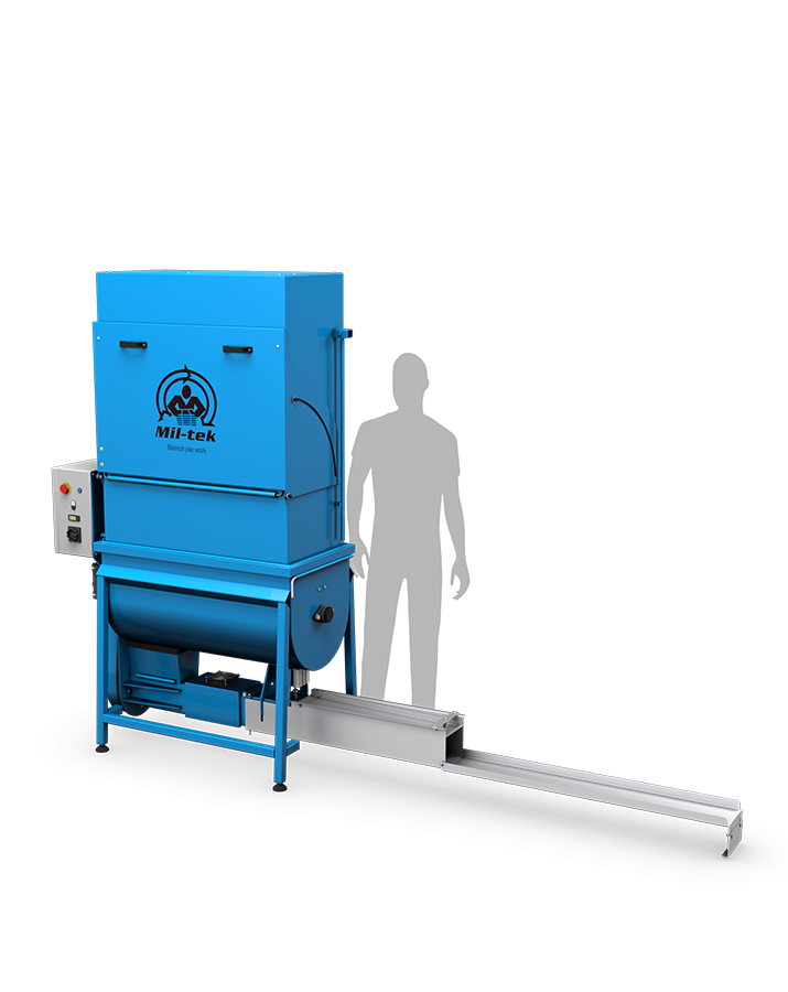 Mil-tek EPS1000 Styroporpresse mit Größenreferenz