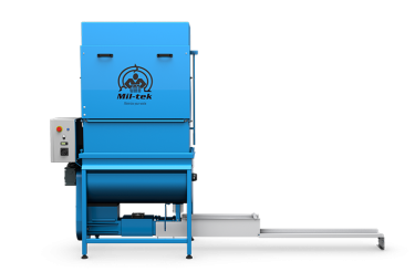 Frontansicht der Mil-tek EPS1000 Styroporpresse zur Verdichtung von EPS