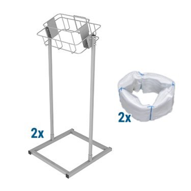 Infinity Bodenständer eckig mit 2 Rollen transparentem Endlossack