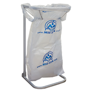 Verzinkter Sammelständer 125 Liter mit Kunststoffsack