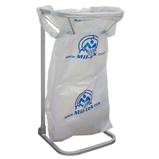 Verzinkter Sammelständer 125 Liter mit Kunststoffsack