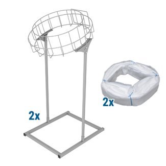 XL Infinity Bodenständer rund mit 2 Rollen transparentem Endlossack