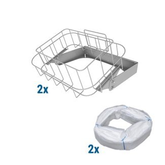 Quadratischer Infinity XL Wandständer für Abfallsäcke mit 2 Halterungen und 2 Säcken